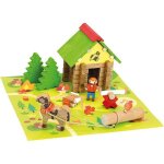 Jouet en bois jeujura kit la maison du bcheron 50 pcs | ref: 8226