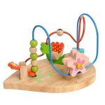 Jouet en bois looping perles de fleurs everearth - jouets bois