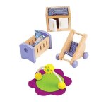 Jouet en bois maison de poupées accessoires 'chambre de bébé' hape® - Jouet en bois maison de poupées accessoires 'chambre de bébé' hape® -