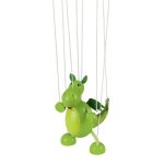 Jouet en bois marionnette  fils dinosaure goki 16cm - jouets en bois