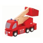 Jouet en bois petites voitures camion de pompiers plancity plantoys