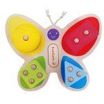 Jouet en bois puzzle empilage de formes papillon everearth� - jouets