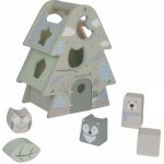 Jouet en bois trieur de formes maison sapin everearth - jouets bois