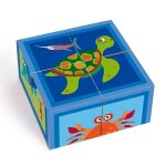 Jouet en carton 4 cubes puzzle ocan scratch - jouet puzzle