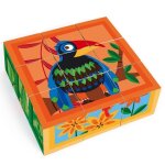Jouet en carton 9 cubes puzzle animaux de la jungle scratch� - jouet