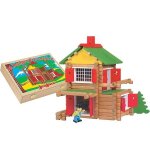 Jouet chalet en rondins (135 pcs) coffret bois jeujura - jouets Jouet chalet en rondins (135 pcs) coffret bois jeujura - jouets