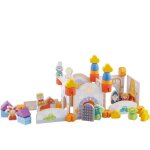 Jouet de construction en bois 'ch�teau comte & dragons' 51 pi�ces s