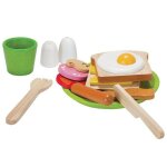 Jouet dinette assiette petit djeuner plantoys 'planwood' - jouet c
