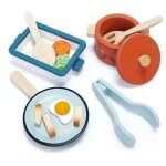 Jouet dinette en bois poêles et casseroles tender leaf toys® - d Jouet dinette en bois poêles et casseroles tender leaf toys® - d
