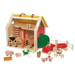 Jouet de la ferme en bois valise goki - jouets en bois