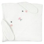 Lange doudou en mousseline de coton bio lapin albetta - lange doudou