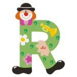Lettre en bois clown r sevi 1831 - jouets en bois dcoration