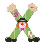 Lettre en bois clown x sevi 1831 - jouets en bois dcoration