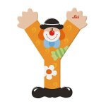 Lettre en bois clown y sevi 1831 - jouets en bois d�coration