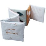 Livre bébé en tissu fabelab® ' aventures natures' coton bio gots - Livre bébé en tissu fabelab® ' aventures natures' coton bio gots -
