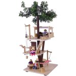 Maison de poup�es en bois cabane dans les arbres everearth� - jouets