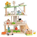 Maison de poupe en bois cologique & durable everearth - jouets en