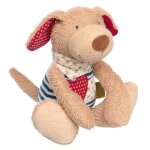 Peluche bio sigikid chien marin green 24 cm en coton 100% bio
