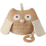 Peluche boite � musique avec anneau de dentition everearth� hibou e
