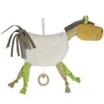 Peluche bote  musique coton bio poney 'hip hop' color 49 cm - do