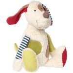 Peluche coton bio sigikid chien hund green 32cm - doudou peluche bio