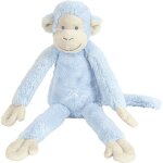Peluche doudou singe mickey bleu 42 cm happy horse - doudou singe
