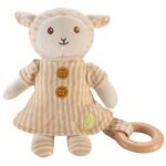 Peluche everearth® mouton & anneau de dentition - peluche bio Peluche everearth® mouton & anneau de dentition - peluche bio
