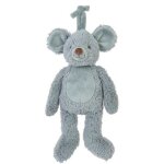 Peluche musicale souris grise mel 26 cm happy horse - doudou musical