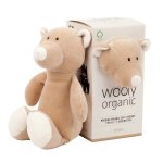 Peluche ours bio 'teddy' wooly organic coton bio beige 17 cm -