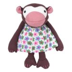 Peluche singe robe à fleurs frida 32cm coton bio franck & fischer® - Peluche singe robe à fleurs frida 32cm coton bio franck & fischer® -