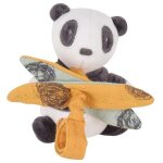 Petite peluche doudou vibrant panda en fibre de bambou tikiri -