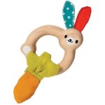 Plantoys hochet bois & tissu lapin plantoys - jouet en bois 1er age