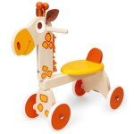 Porteur 4 roues girafe scratch - porteur enfant en bois