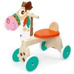 Porteur en bois 4 roues poney indien scratch - jouet en bois bb c