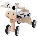 Porteur en bois 4 roues vache clara i'm toy - porteur en bois