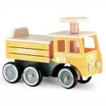 Porteur camion vintage en bois jaune vilac - jouets en bois