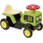 Porteur tracteur vert en bois 4 roues vilac - jouets en bois