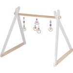 Portique d'activit en bois gomtrie violet heimess - trapze en bo