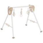 Portique d'activit en bois sur roulettes ourson goki - jouets bb