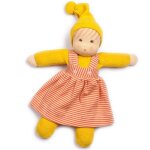 Poupe de chiffon nanchen natur poupon 38cm coton bio (kba) jaune r