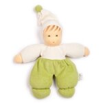 Poupe de chiffon nanchen natur poupon mops coton bio (kba) crue &
