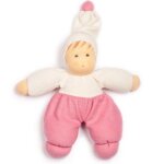 Poupe de chiffon nanchen natur poupon mops coton bio (kba) crue &