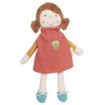 Poup�e de chiffon en robe orange 29 cm coton bio sigikid� - poup�e bio
