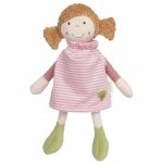 Poupe de chiffon en robe rose 29 cm coton bio sigikid - doudou bio