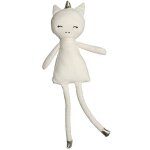 Poupe hochet fabelab licorne merveilleuse 28 cm blanche coton bio g