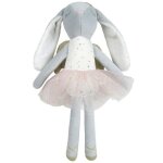 Poup�e lapine danseuse ange tutu rose albetta� 28cm coton bio - d