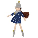 Poupe en tissu coton bio mia hoppa - poupe de chiffon bio