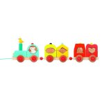 Promeneur train funny tatoo janod - jouet en bois
