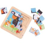 Puzzle bois 4 en 1 traite de la vache sevi 1832 - jouets en bois