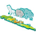 Puzzle en bois frise alphabet dfil animaux de la jungle 70 cm h